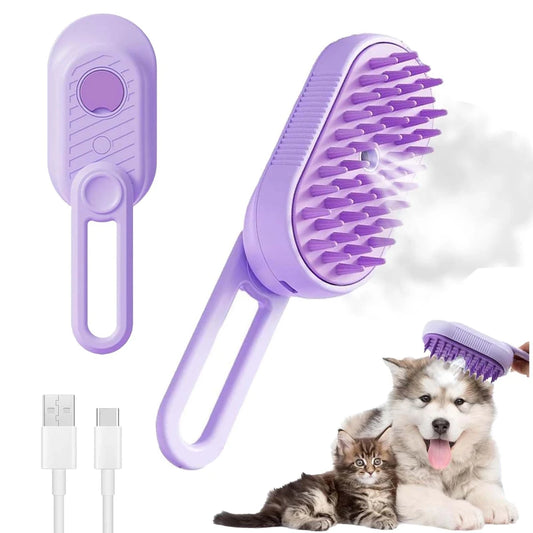 Cat Steam Brush for Shedding Steam Brush for Indoor Cats Water Brush Cat Spray Mist Massaging Brush Pet Hair Removal Brush Suitable for Cats Dogs and Rabbits Cat Cleaning Brush