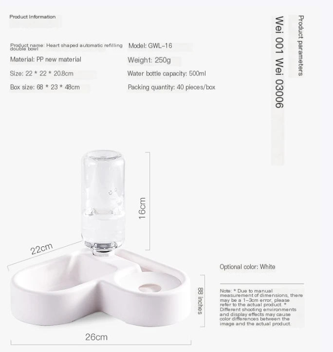 Automatic Water Fountain and Food Bowl for Pets (1pc)